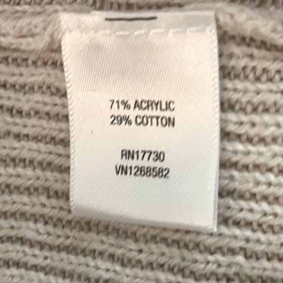 Converse One Star Beige Long Sleeve Round Neck Pullover Sweater Size Large - Picture 7 of 7